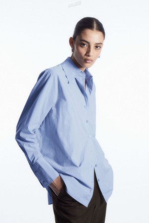 COS Oversized Tailored Shirt Women's Shirts & Blouses White | PX10-E5QC