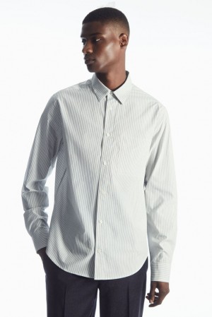 COS Patch-Pocket Shirt - Regular Men's Shirts White | FW78-I5EQ