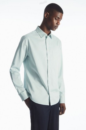 COS Patch-Pocket Shirt - Regular Men's Shirts White | BD10-G4LD