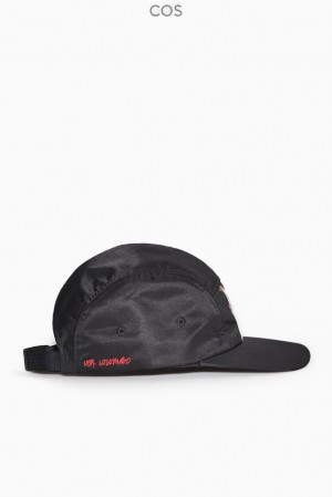 COS Printed Baseball Cap Men's Hats Black | QS15-K2GB