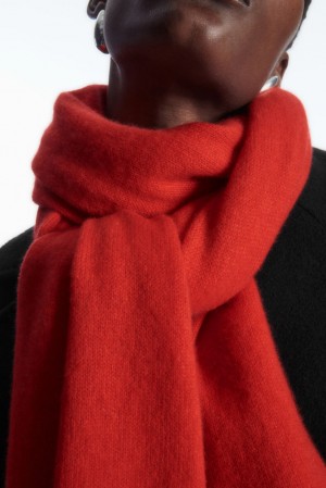 COS Pure Cashmere Scarf Women's Scarves Black | ZU94-Q4HR