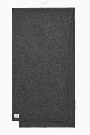 COS Pure Cashmere Scarf Women's Scarves Black | RI22-J1RT