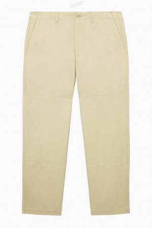 COS Relaxed-Fit Utility Trousers Men's Pants Light Beige | KY52-K8QU