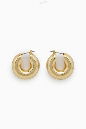 COS Small Chunky Hoop Earrings Women's Jewelry & Jewellery Gold | XK99-R6EH