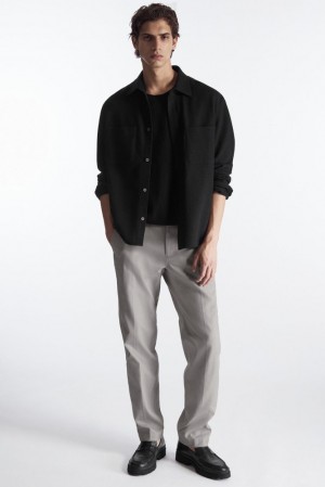 COS Straight-Leg Utility Pants Men's Pants Stone | XP89-Q8DF