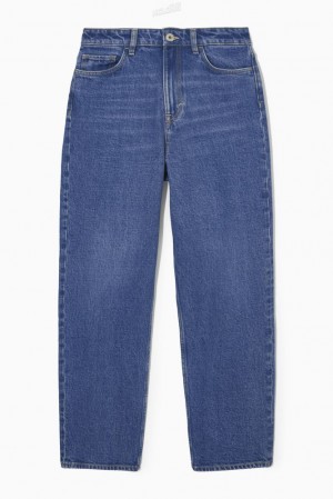 COS Symmetry Jeans - Straight Women's Jeans Medium Blue | TM99-G0EV