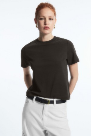 COS The Clean Cut T-Shirt Women's T-shirts White | BU17-T7LB