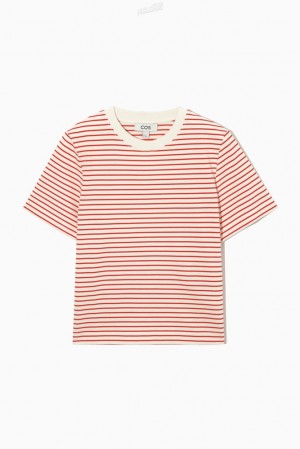 COS The Clean Cut T-Shirt Women's T-shirts White | QD80-C2RE