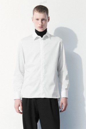 COS The Essential Tailored Shirt Men's Shirts White | HH15-F9CO