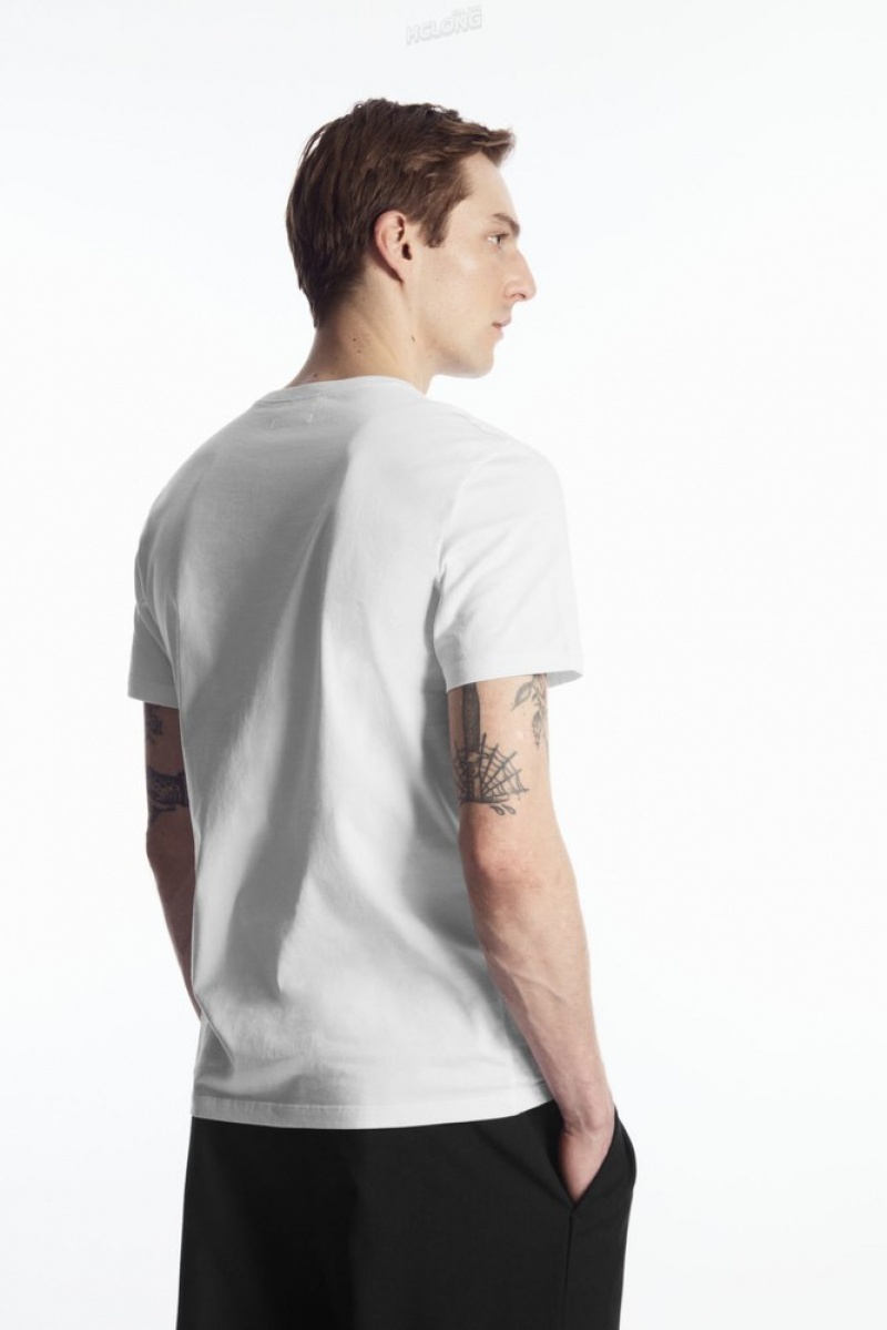 COS 3-Pack The Extra Fine T-Shirts Men's T-shirts White | MR23-T5NH