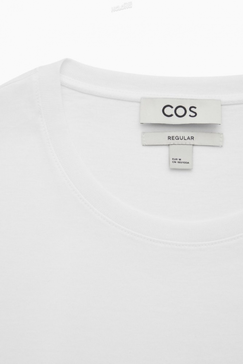 COS 3-Pack The Extra Fine T-Shirts Men's T-shirts White | MR23-T5NH