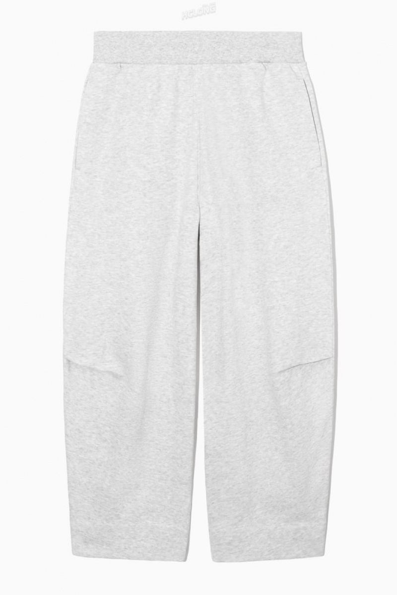 COS Barrel-Leg Joggers Women's Trousers Light Grey MéLange | WH63-X5CC