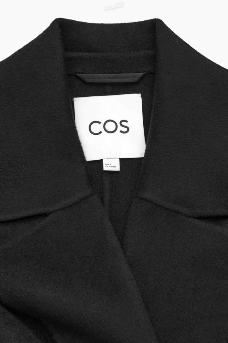 COS Belted Double-Faced Wool Coat Women's Coats & Jackets Brown | JK56-L2BE