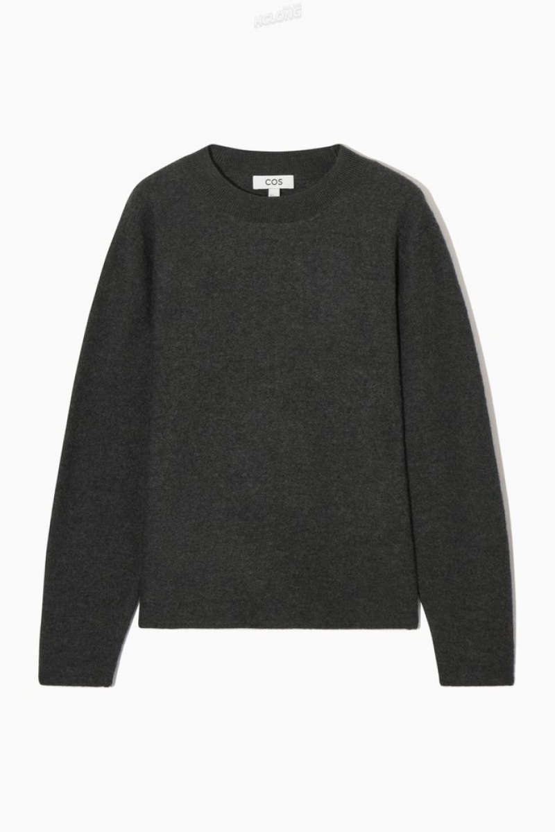 COS Boiled Merino Wool Jumper Women's Tops Black | ZL12-X9TO