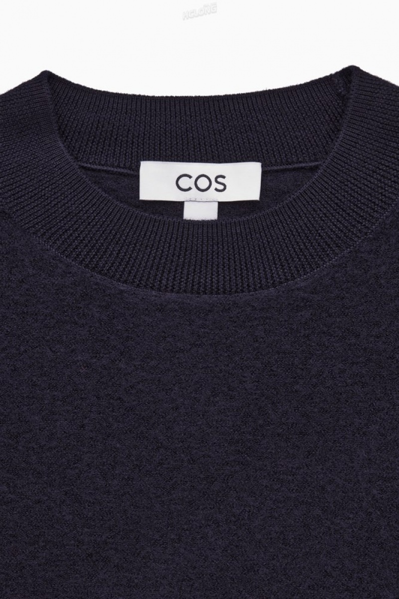 COS Boiled Merino Wool Sweater Women's Tops Black | US22-D1WC