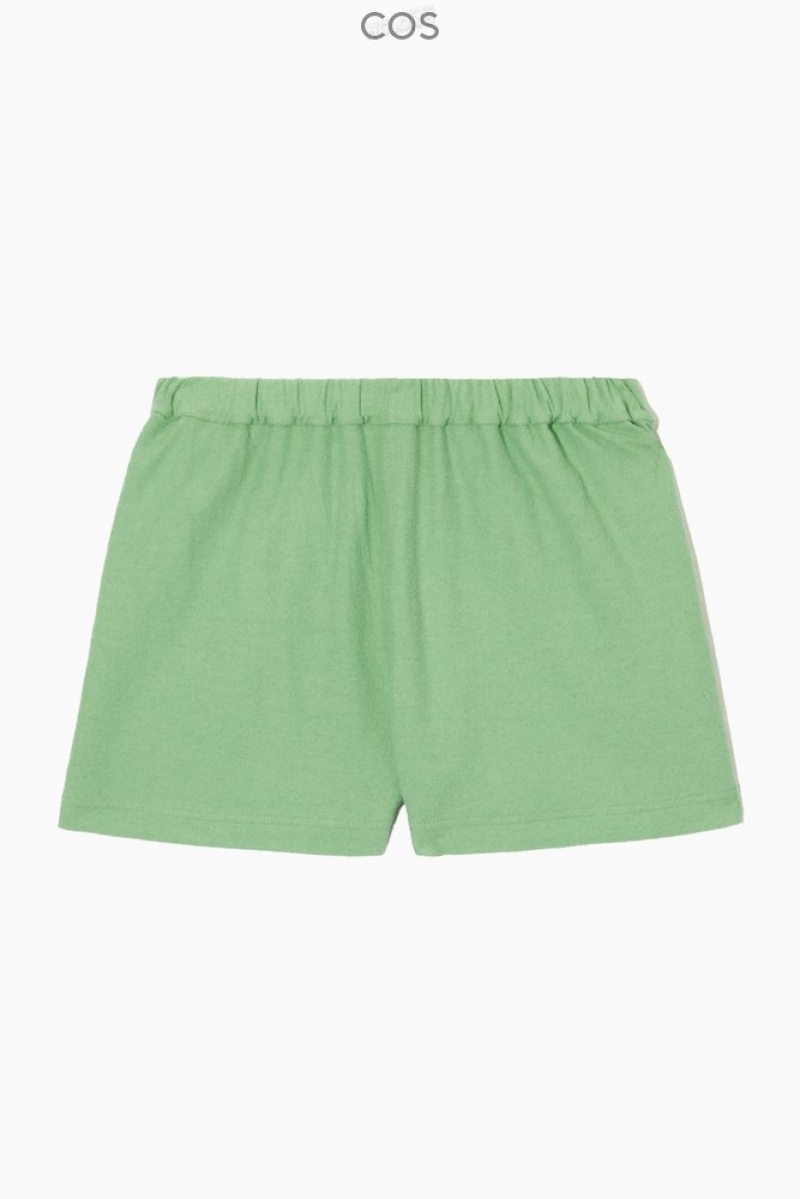 COS Bouclé Shorts Women's Shorts Light Green | XR84-E4HL