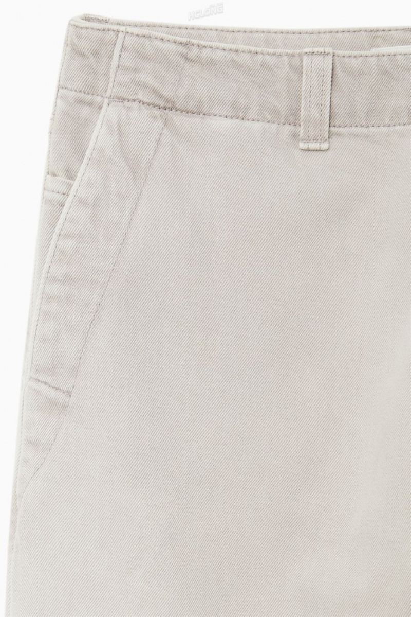 COS Carpenter Jeans - Straight Men's Trousers Dusty Grey | JR79-D7LL