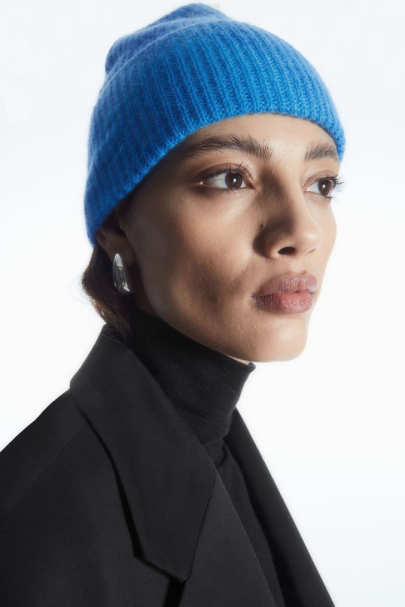 COS Cashmere-Blend Beanie Women's Hats Black | YS09-B1IK