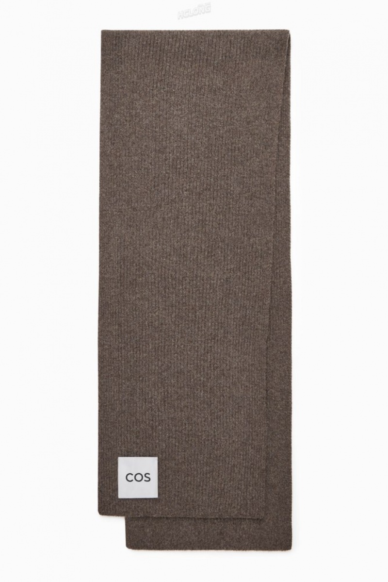 COS Cashmere-Blend Scarf Women's Scarves Black | FT46-A4OD