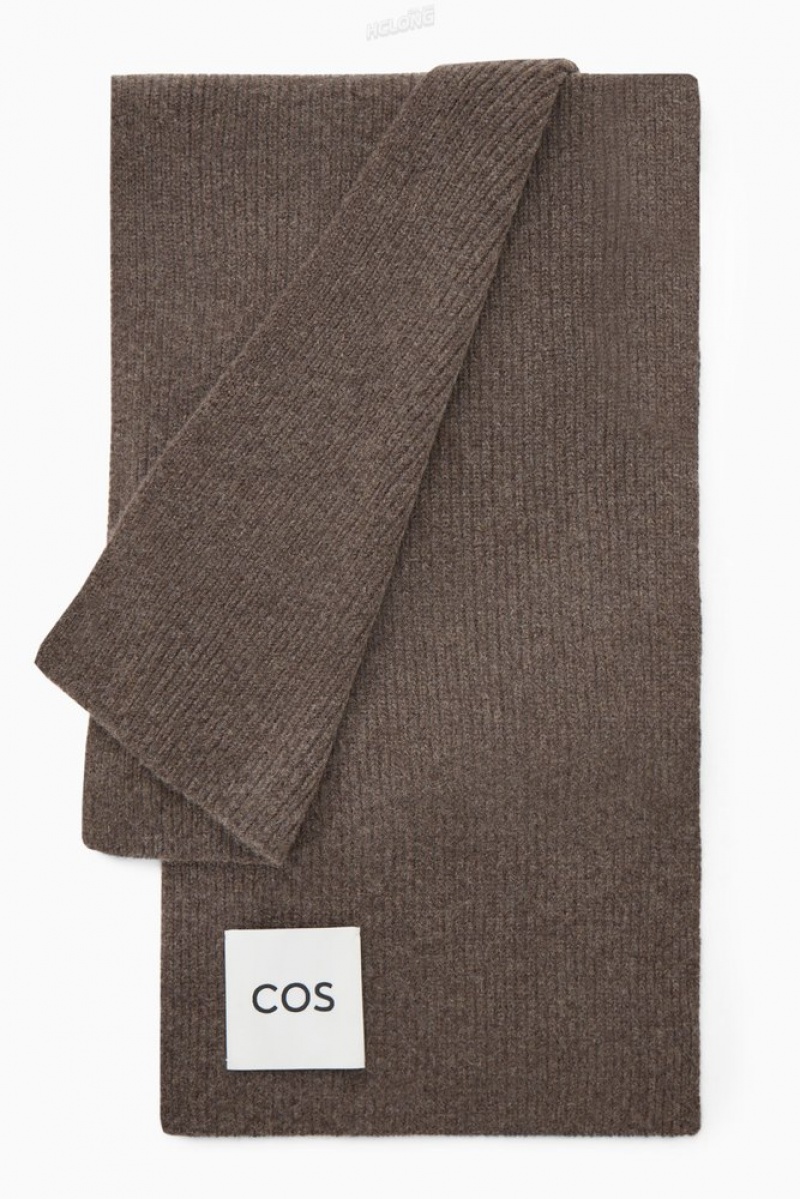 COS Cashmere-Blend Scarf Women's Scarves Black | FT46-A4OD