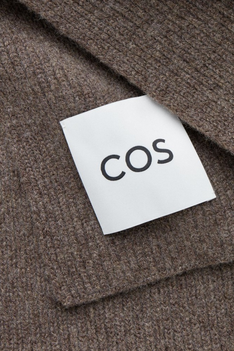 COS Cashmere-Blend Scarf Women's Scarves Black | FT46-A4OD