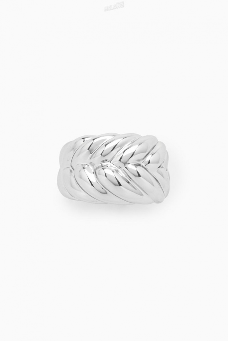 COS Chunky Plait Ring Women's Jewelry & Jewellery Gold | EH73-Y7DF