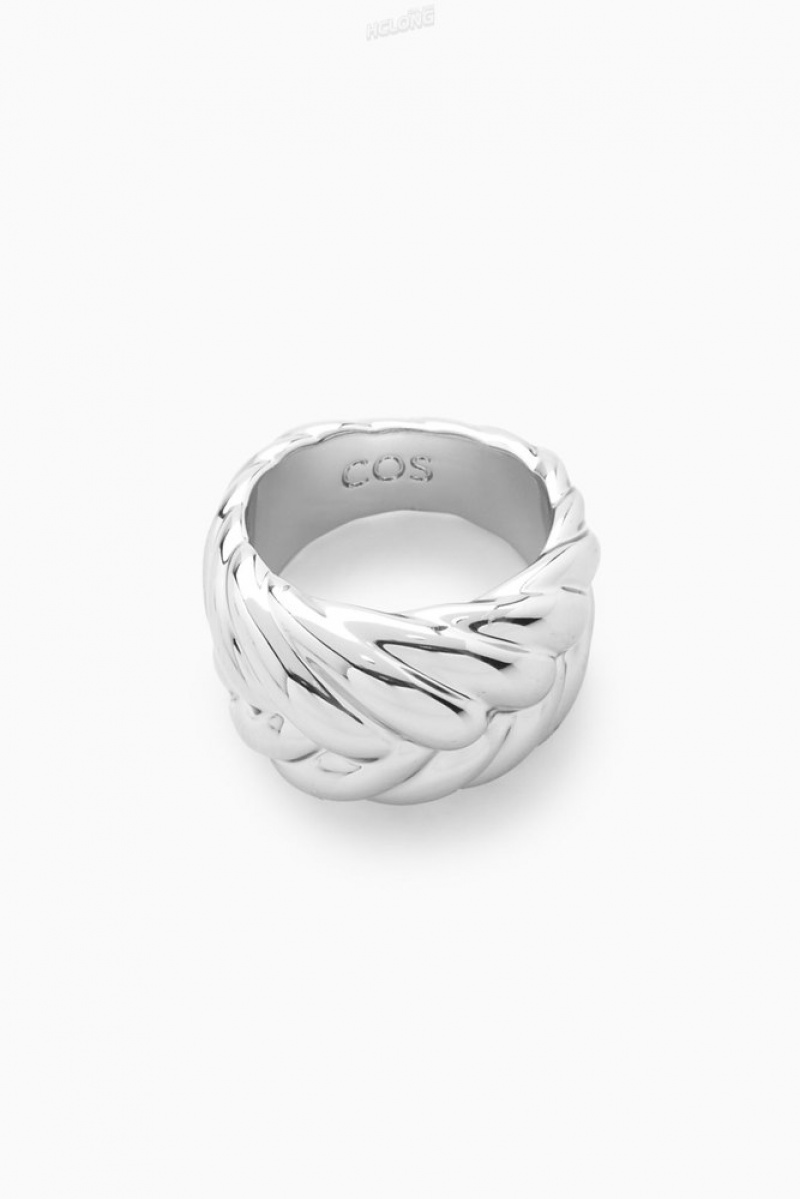 COS Chunky Plait Ring Women's Jewelry & Jewellery Gold | EH73-Y7DF