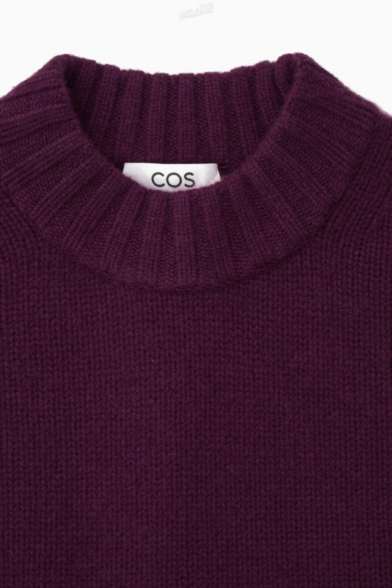 COS Chunky Pure Cashmere Crew-Neck Sweater Women's Sweaters & Cardigans Bright Orange | WP98-O6PO