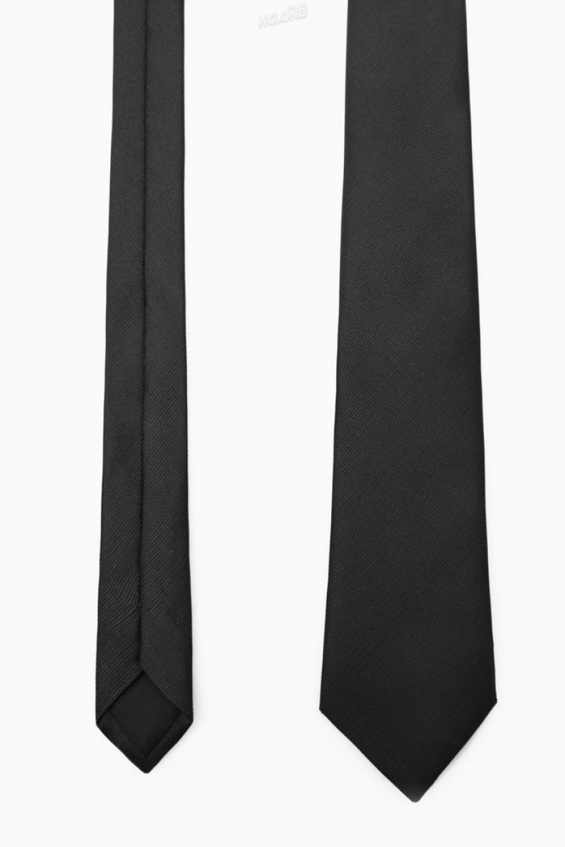 COS Classic Tie Men's Ties Grey | XF69-O5VG