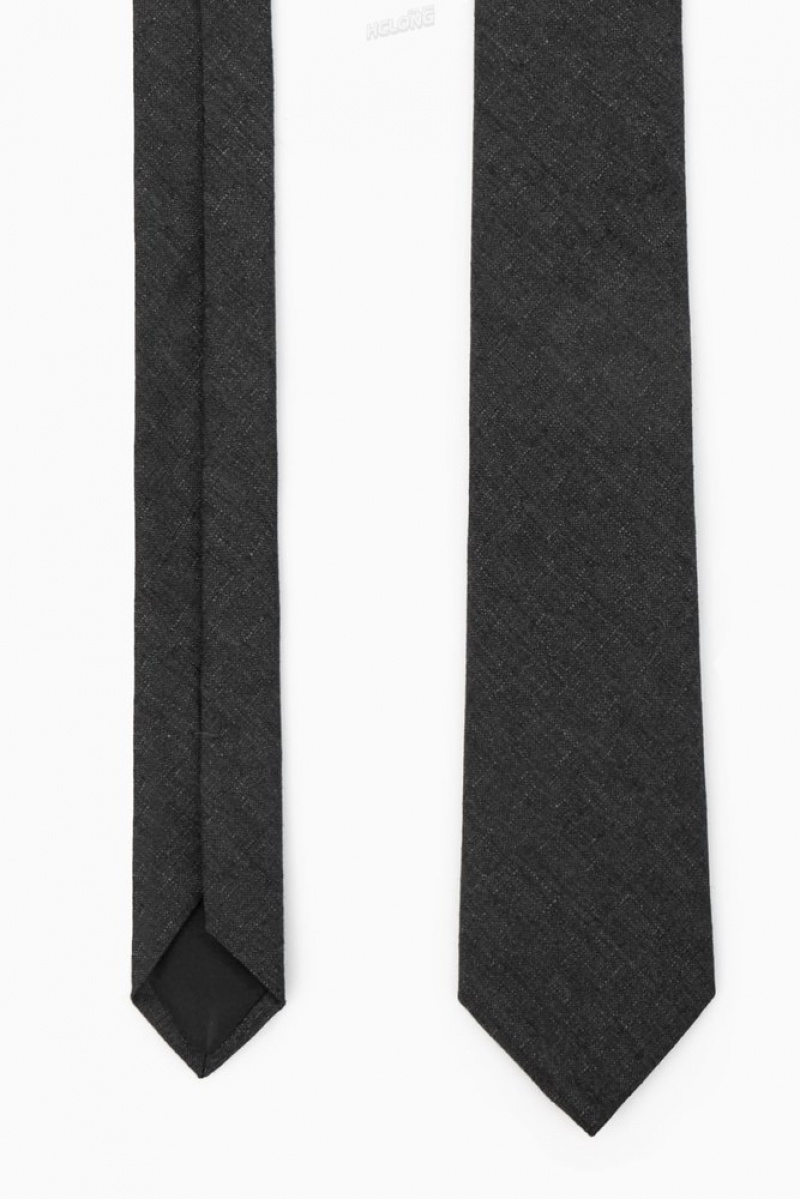 COS Classic Tie Men's Ties Navy | AR17-Q5DX