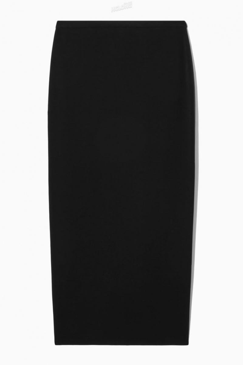 COS Column Maxi Skirt Women's Skirts Black | HJ68-S3JW