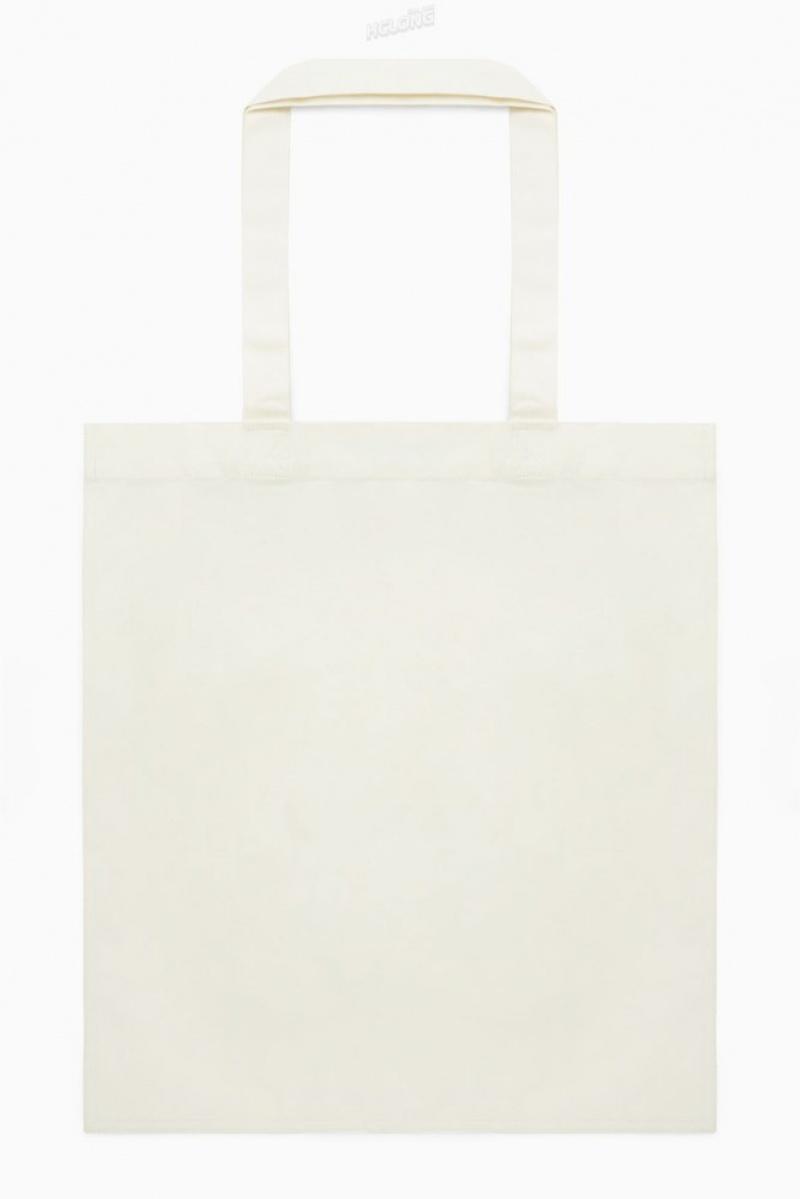 COS Cos Canvas Tote Bag Women's Bags White | EX96-W9KJ