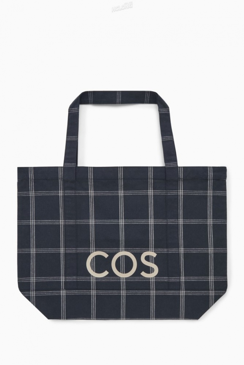 COS Cos Utility Tote - Canvas Men's Bags & Wallets Dark Grey | GI60-C3RN