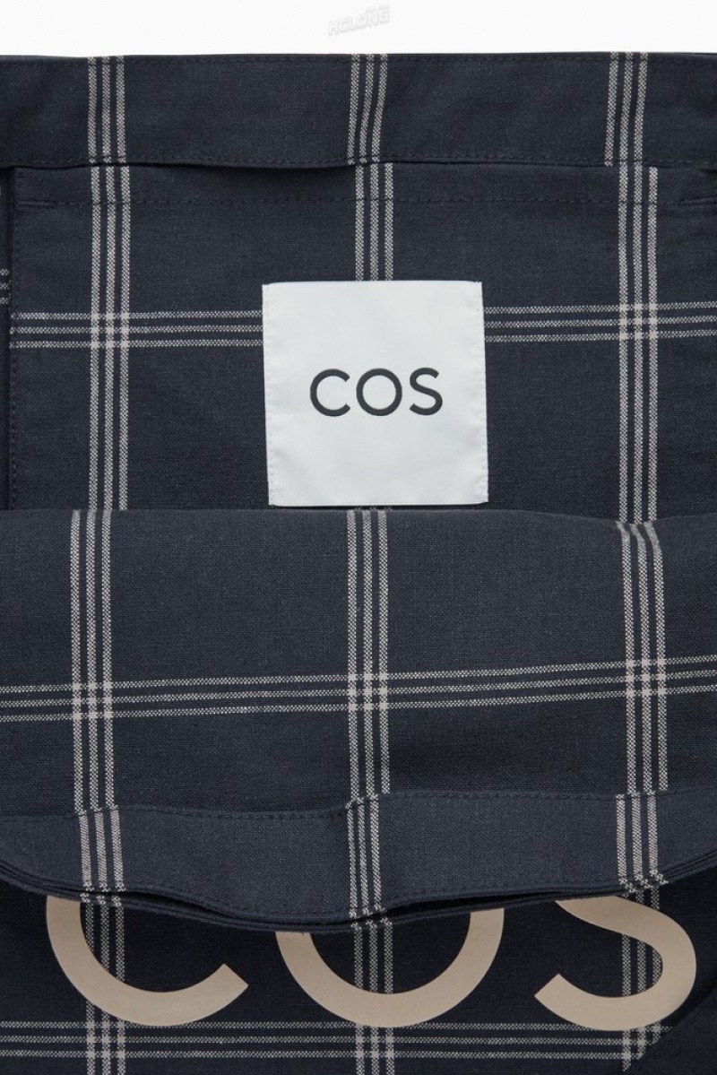 COS Cos Utility Tote - Canvas Men's Bags & Wallets Dark Grey | GI60-C3RN