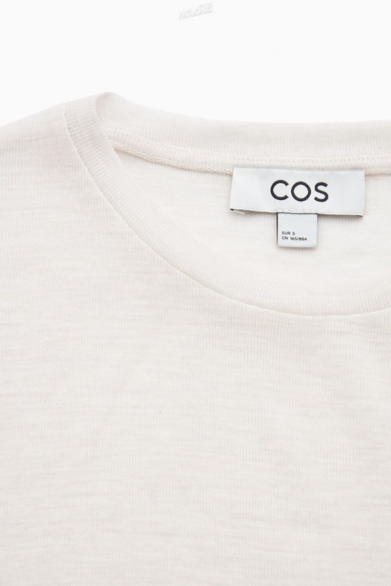 COS Crew-Neck Merino Wool Top Women's Tops Black | PQ09-T7PR