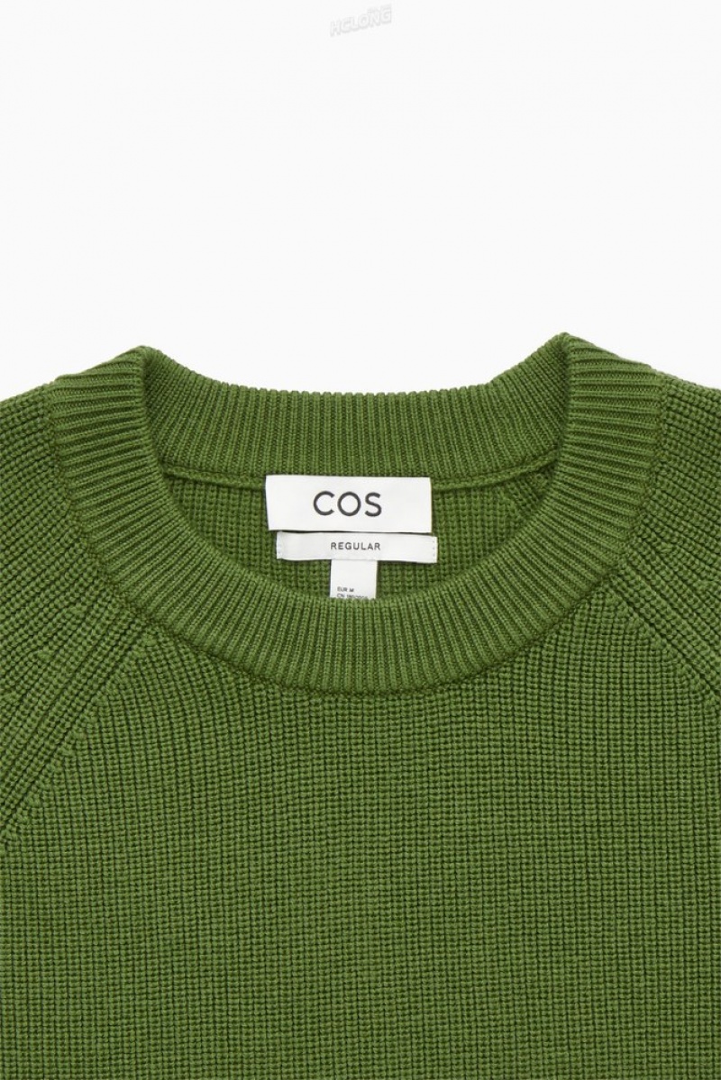 COS Crew-Neck Wool Jumper Men's Knitwear Black | GP13-M6MI