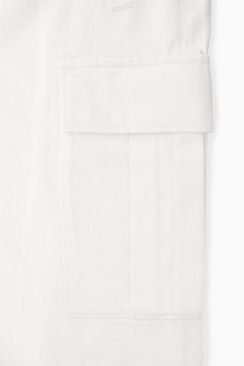 COS Denim Cargo Pants Women's Jeans Off-White | FE13-U8EL