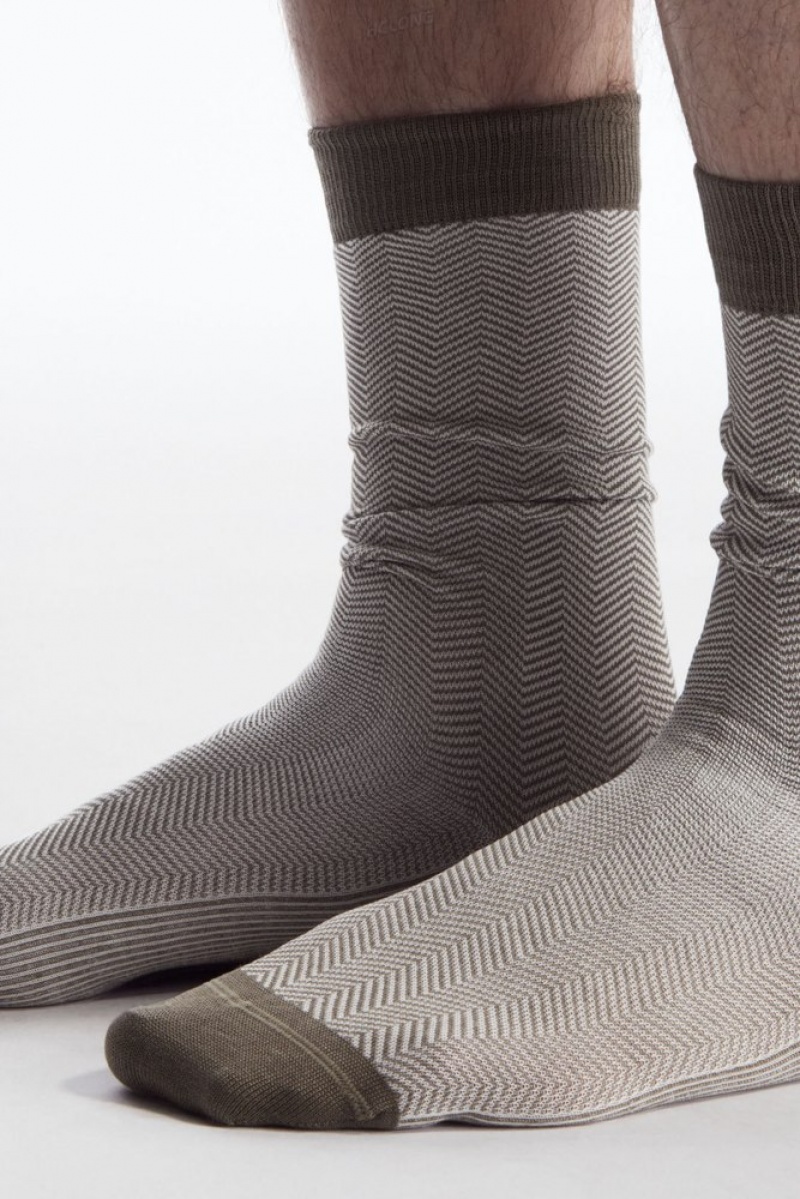 COS Herringbone Socks Men's Socks Black / Herringbone | DX87-L9LJ