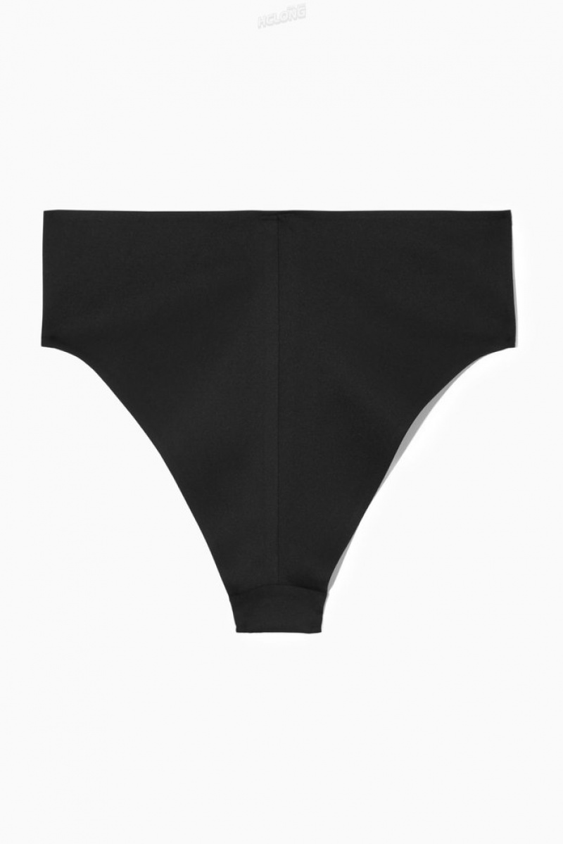 COS High-Waisted Bikini Briefs Women's Swimwear Black | JO08-Q8LS