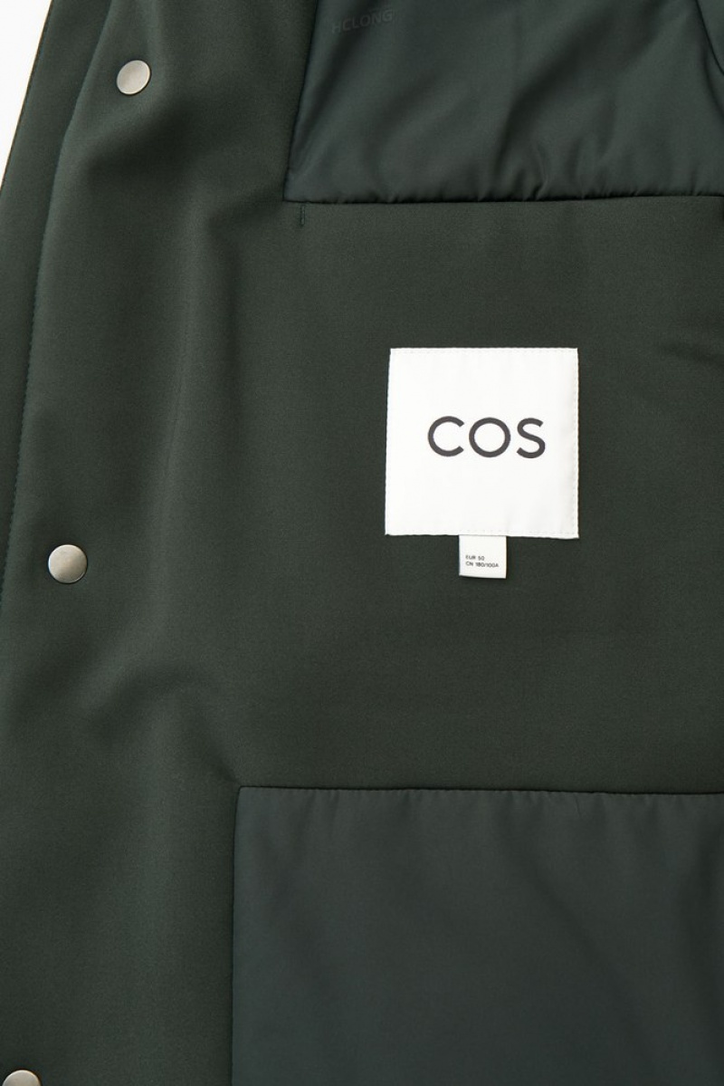 COS Hooded Padded Parka Men's Coats & Jackets Black | IX99-T0ZX