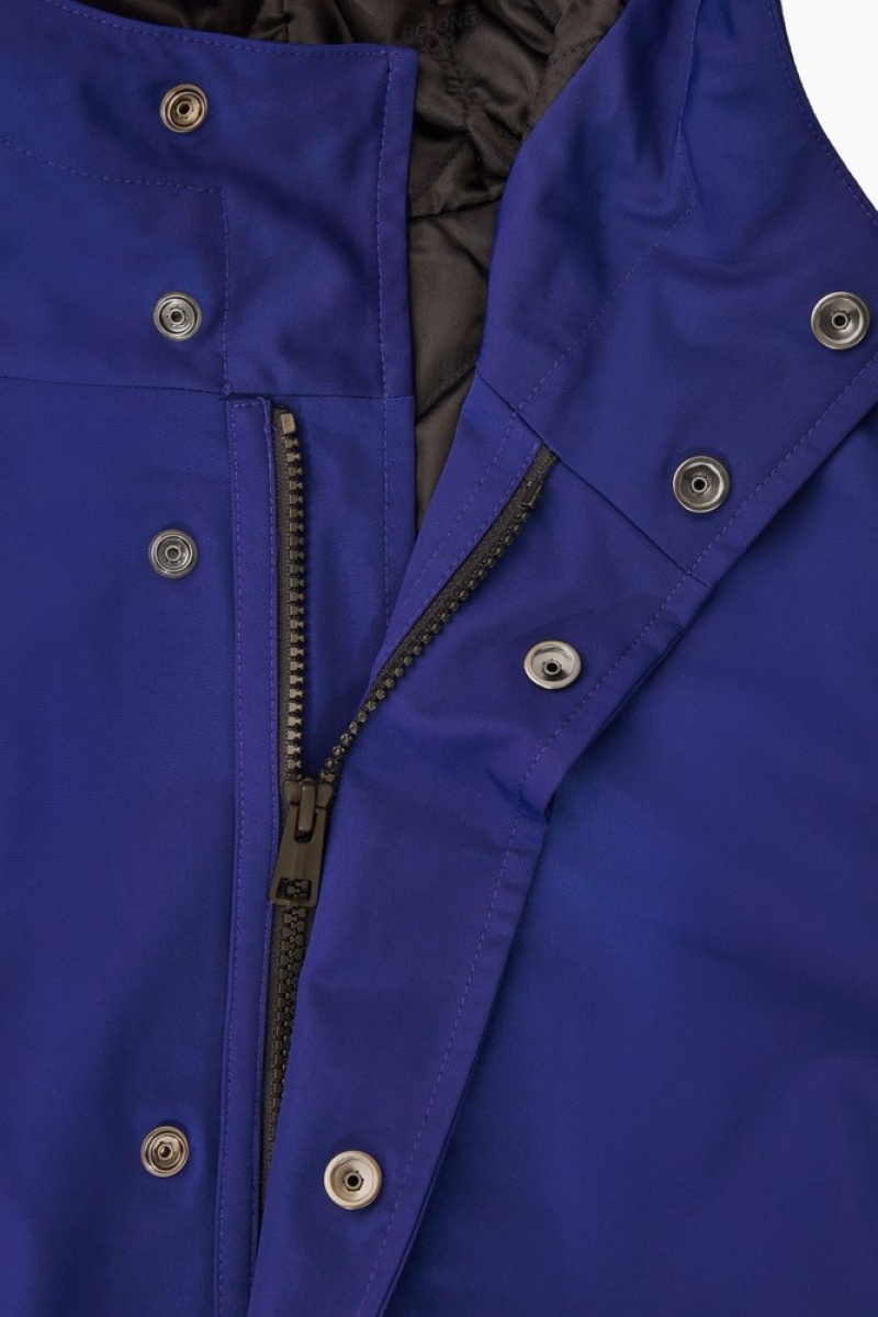 COS Hooded Padded Parka Men's Coats & Jackets Bright Blue | HJ72-N5DC