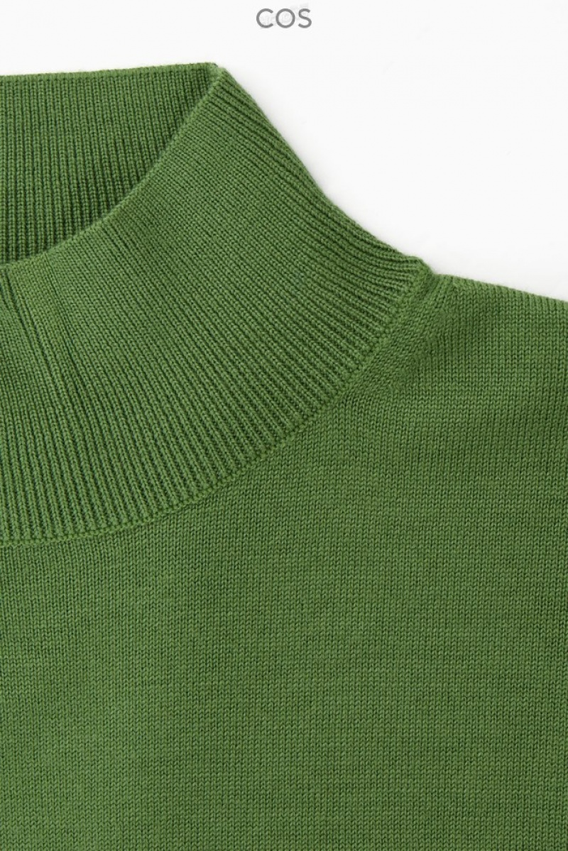 COS Lightweight Merino-Wool Turtleneck Dress Women's Sweaters & Cardigans Black | NB27-F1JQ