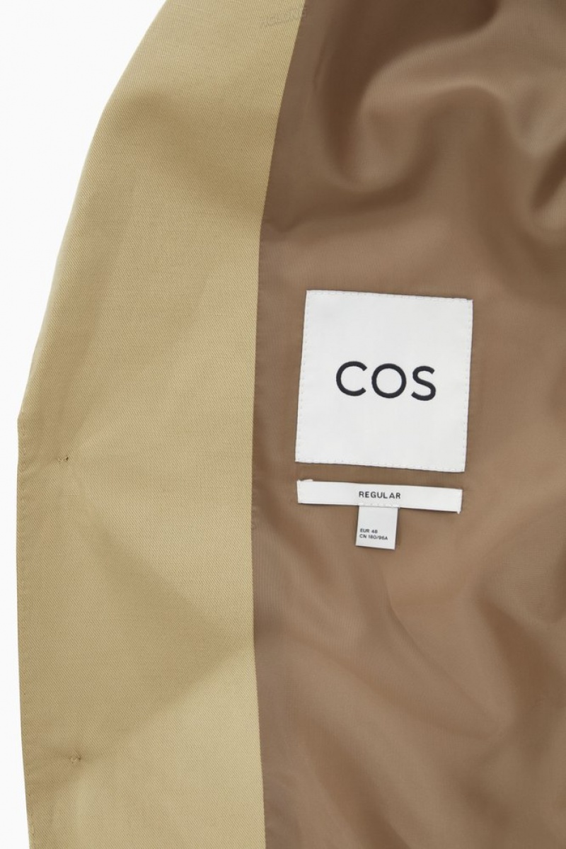 COS Linen And Cotton-Blend Blazer Men's Coats & Jackets Beige | IW65-J6KR