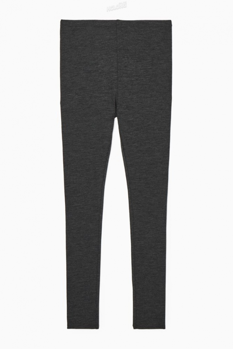 COS Merino Wool Leggings Women's Sweaters & Cardigans Dark Gray MéLange | XR54-M0AW