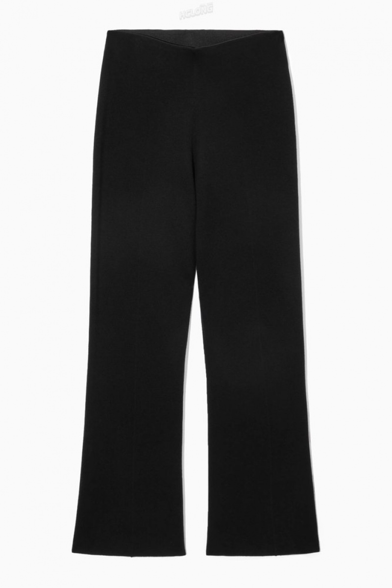 COS Milano-Knit Trousers Women's Knitwear & Cardigans Black | MC39-Y6JD