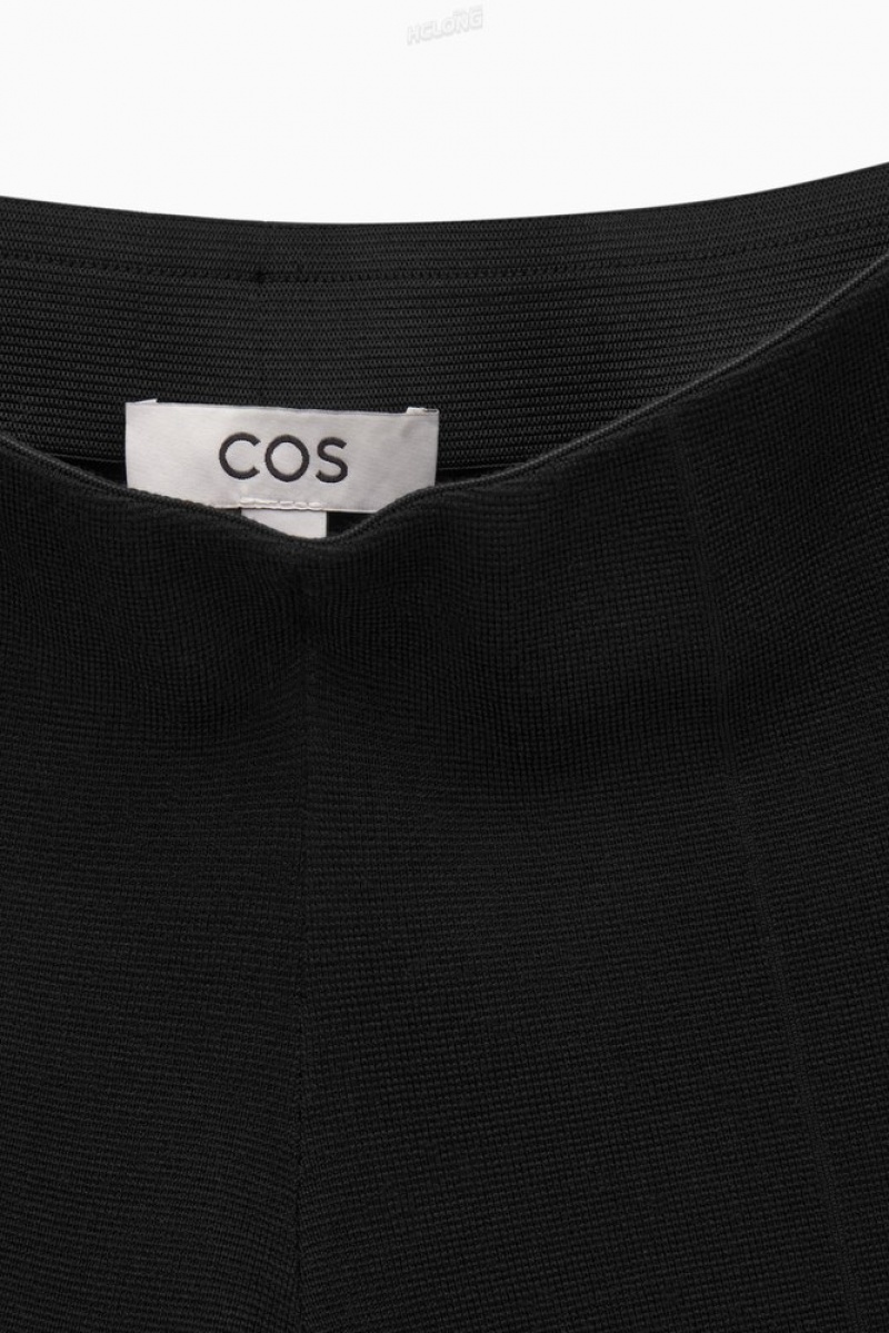 COS Milano-Knit Trousers Women's Knitwear & Cardigans Black | MC39-Y6JD