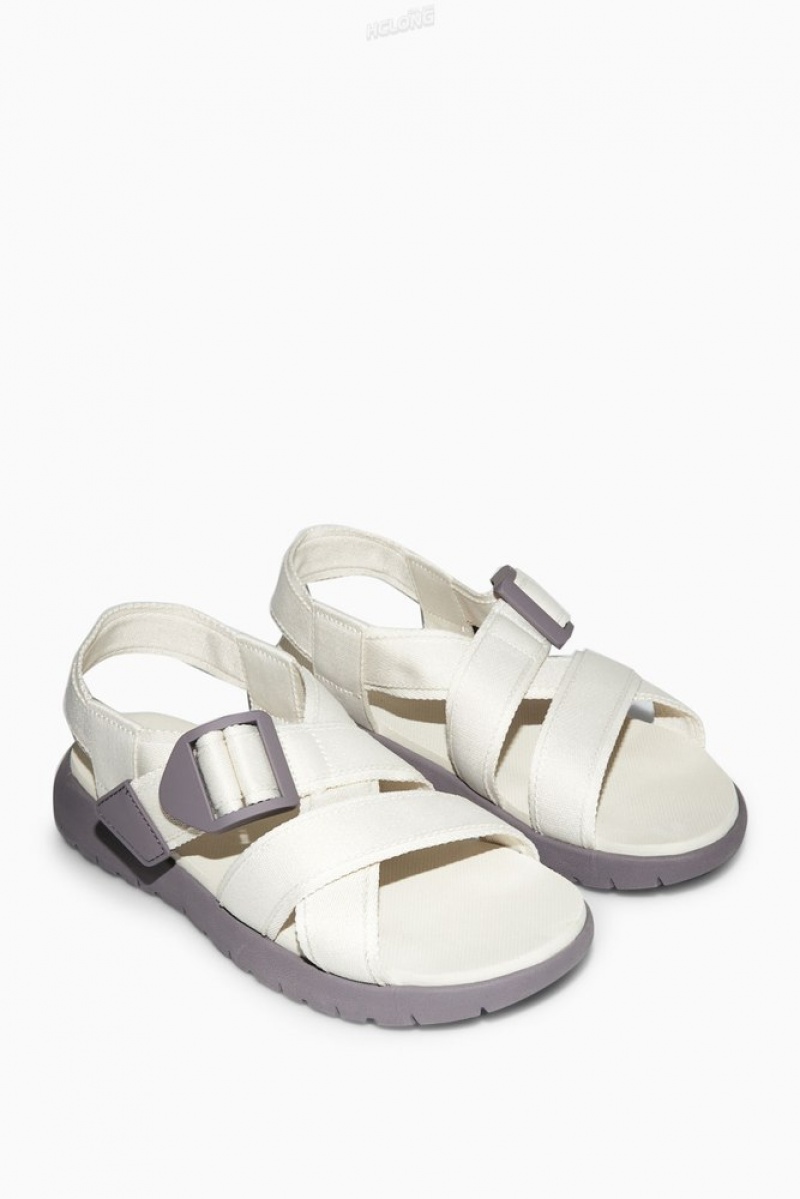 COS Multi-Strap Sandals Men's Sandals Light Beige | LT81-K7EE