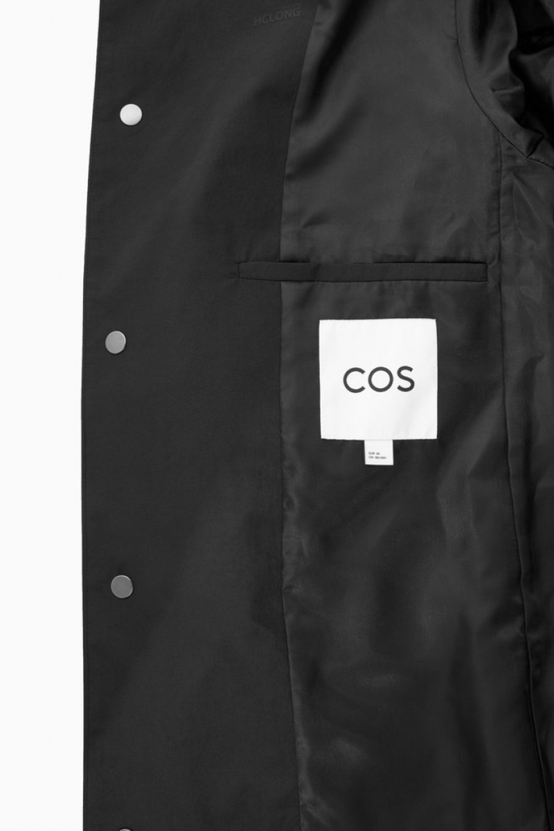 COS Nylon Car Coat Men's Coats & Jackets Black | JI78-R6NO