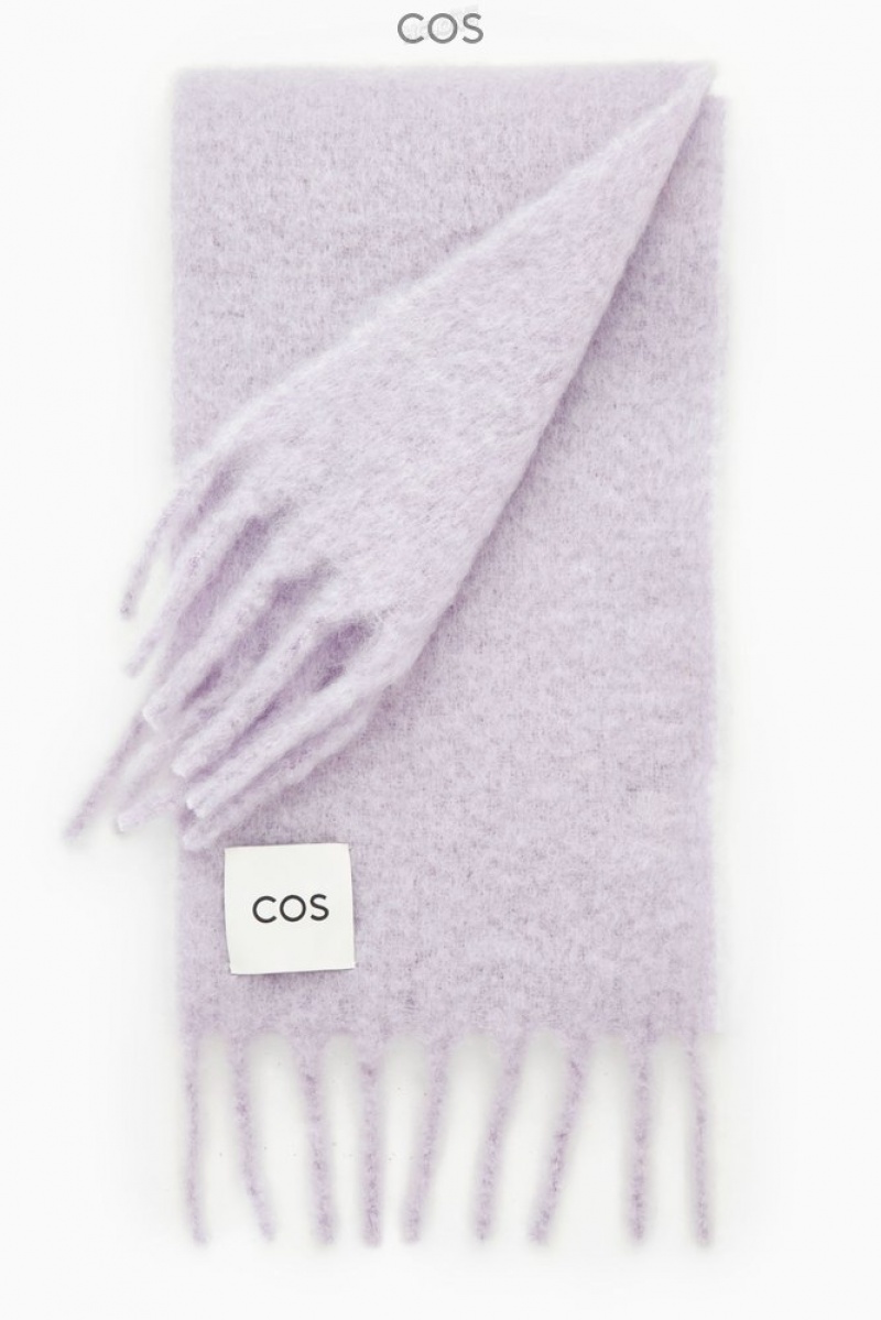 COS Oversized Mohair-Blend Scarf Women's Scarves Lilac | VC91-E8KW