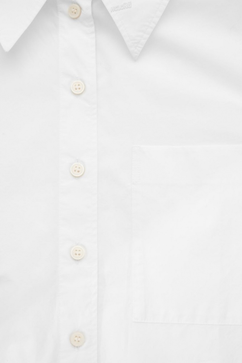 COS Oversized Tailored Shirt Women's Shirts & Blouses White | QV09-U9JG